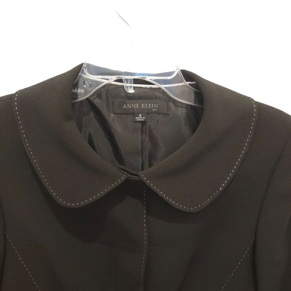 Anne Klein Black 2 Piece Suit Size 6 Coat & Skirt Fully Lined New with Tags - Picture 5 of 16